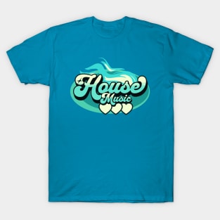 HOUSE MUSIC  - House Music Heat (aqua blue/light mint) T-Shirt